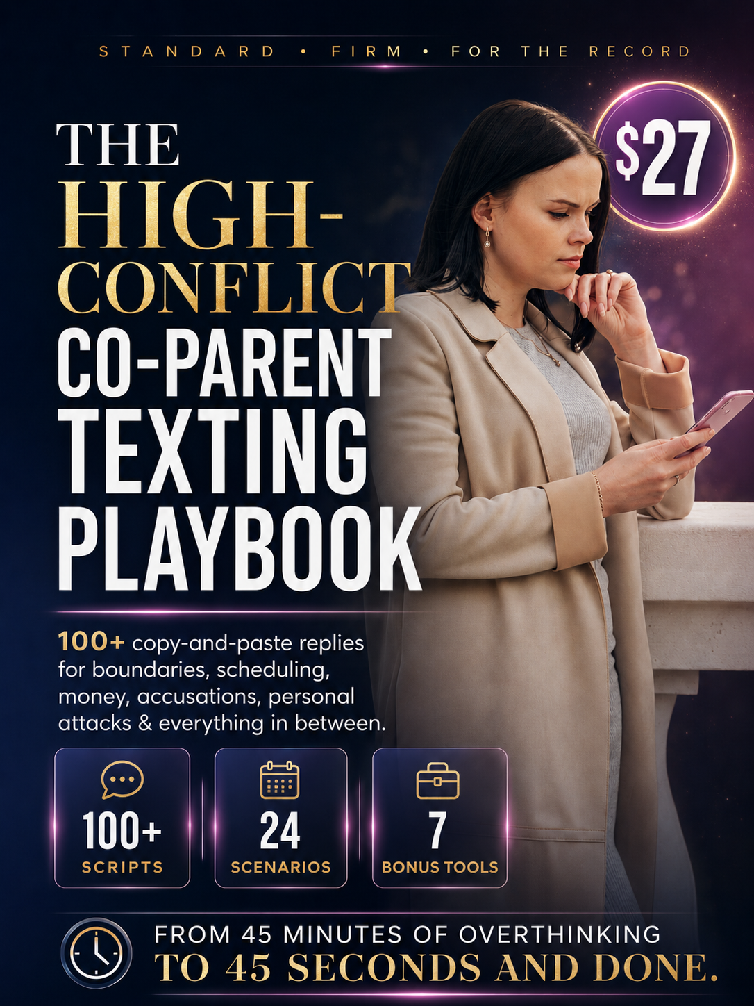 The High-Conflict Co-Parent Texting Playbook cover